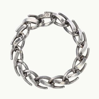 フォージ ラージ リンク ブレスレット いぶし仕上げ