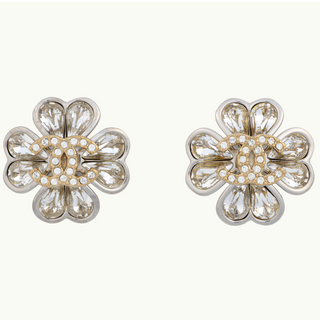 Coco Mark Crystal Clover Silver ABA910