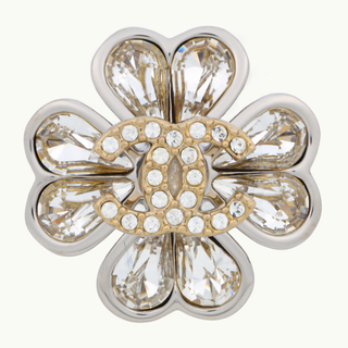 Coco Mark Crystal Clover Silver ABA910
