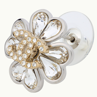 Coco Mark Crystal Clover Silver ABA910