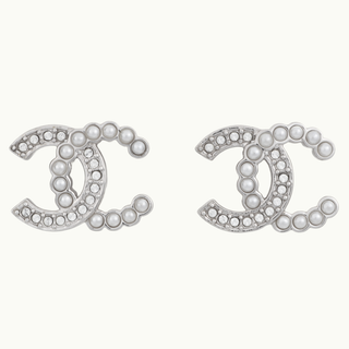 Coco Mark Pearl & Crystal Stud Silver ABG201