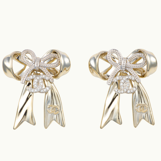 Coco Mark Crystal Ribbon Gold ABG598