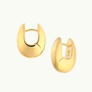 Pebble Hoops Small Gold